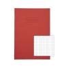 Rhino Oversized Exercise Book A4+ 40 Page 7mm Squared Red Pack of 100 (VDU024-31