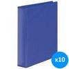 WB Blue 65mm 4D Presentation Ring Binders / Folders (Pack of 10) [WX70298]