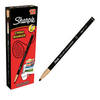 Sharpie China Wax Marker Pencil - Black - Peel-off Unwraps to Sharpen (Pack 12)
