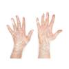 Shield Embossed Polythene Disposable Gloves Clear Large Pack of 100 (GD55-L)