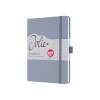Sigel Jolie A5 Notebook Hardcover Fabric Cover With Pen Loop & Elastic Fastener