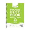 Silvine A4 Wirebound Card Cover Notebook Recycled 104 Pages Green (Pack 1) - T