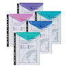 Snopake Polyfile Ring Binder Wallets A4 Assorted Colours - Pack of 5 (15695)