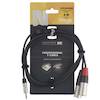Stagg 2m 6ft 1x Stereo Mini Jack to Male XLR x2 Pro Audio Splitter Y Cable
