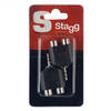 Stagg RCA Fermale To Male Stereo Mini 3.5mm Jack Plug Adaptor (AC-2CFJMSH)