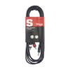 Stagg Y Cable 2 x Phono/RCA to 3.5mm Stereo Jack - 6 Metres
