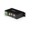StarTech 4 Port USB 2.0 Hub Metal Industrial Din Rail Wall or Desk Mountable