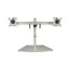 StarTech Dual Monitor Desktop Stand for 24\" Monitors Height Adjustable Silver
