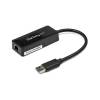 StarTech USB 3.0 to Gigabit Ethernet Adapter NIC with USB Port Black