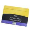Texet A4 Rigid 3 Line Double-Sided Lapboard Yellow Pack of 5