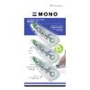 Tombow MONO Air 4 Correction Tape Rollers, White - 3 Pack (CT-CA4-3)