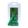Topimprint Blackfire Set of 15 Green Rounded Corner Dice � 16mm Standard Size