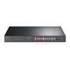 TP-LINK 16-Port 10/100Mbps + 2-Port GB Unmanaged PoE Switch - (TL-SL1218MP)