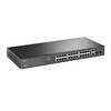 TP-LINK 28-Port PoE+ Easy Smart Gigabit Switch, 24-Port PoE+, 2 SFP Ports, Rackm