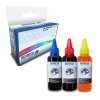 Colour Valuepack of 3x Universal Bulk Inkjet Ink Refill Bottles - 100ml Each