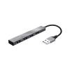 Trust Halyx 4-port USB Mini Hub 480 Mbit/s Aluminium (23786)