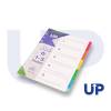 UP A4 1-5 5-Part White Multicolour Tab Index Dividers