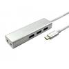 USB Type C to USB 3.0 3 Port Hub and 2.1 Channel Sound Card