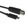 USB Type C Male 5Gbps To USB 3 Type B Male - 3 Metres