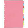 ValueX 12 Part Dividers A4 155gsm Card - Assorted Colours