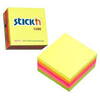 ValueX Stick'N Sticky Notes Cube - Assorted Neon Colours (76 X 76mm)