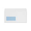 ValueX Box of 1000 DL White Self Seal Wallet Envelopes With Window (80GSM)