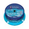 Verbatim 52 x CD-R AZO 700MB Crystal Spindle Tub of 25 Discs