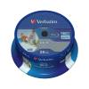 Verbatim Blu-ray BD-R 25 GB 6x Printable Spindle Tub of 25 Discs (43811)