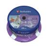 Verbatim DVD+R DL 8.5 GB 8x No ID Wide Printable Tub of 25 Discs (43667)