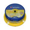 Verbatim DVD+RW Matt Silver 4.7 GB 4x Tub of 25 Discs (43489)