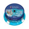 Verbatim Inkjet Printable 52x CD-R 700MB - Spindle Tub of 25 Discs