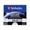 Verbatim M-Disc Blu-ray BD-R 25 GB 4x Printable Tub of 5 Discs (43823)