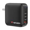Verbatim Mini GaN Charger 165W 4 Port US Plug with EU and UK Adaptors