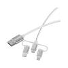 Verbatim Sync & Charge Cable Micro-B USB-C & Lightning into USB A Cable (32394)