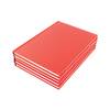 A4 Casebound Manuscript Book Feint Ruled Red (Pack of 5) - WX01060